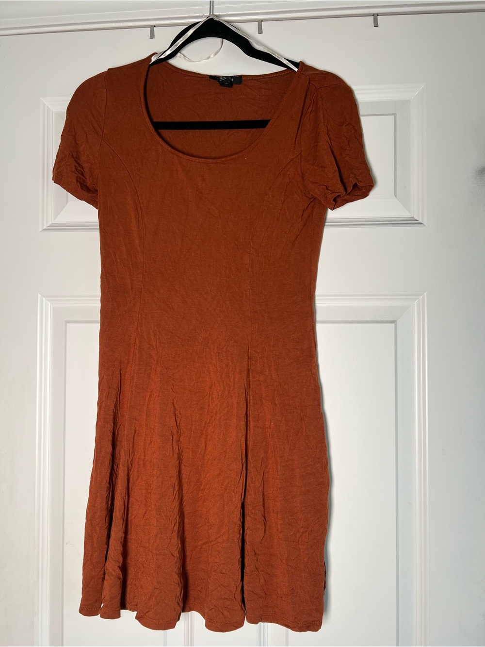 Forever 21 Rust Orange Short Sleeve Mini Dress